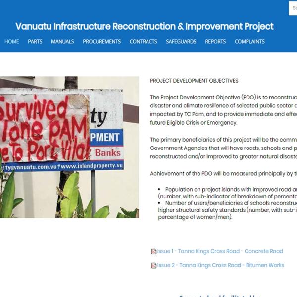 Vanuatu Infrastructure Reconstruction & Improvement Project 